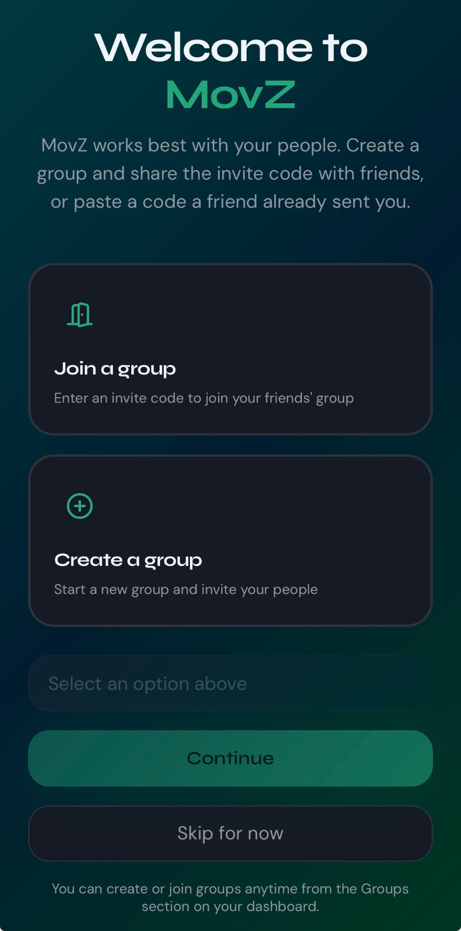 Build your circle screen
